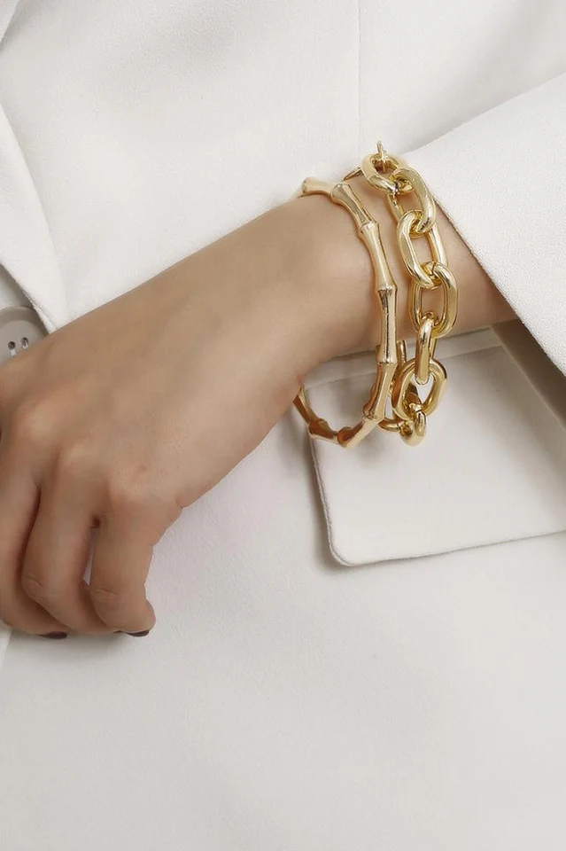 2/Pcs Set Punk Bangle Bracelet - Image 3