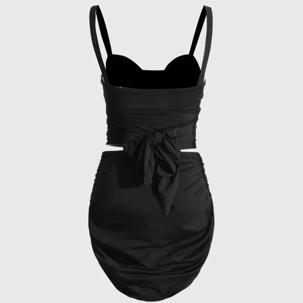 Black TOP and Skirt SET with Flowers - Image 5