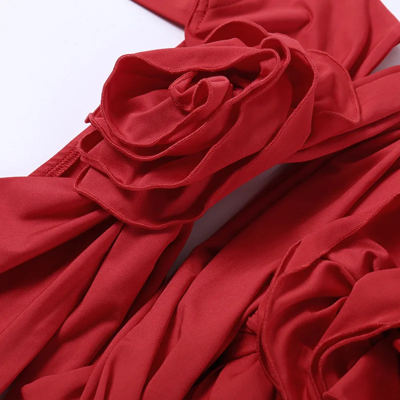 RED TOP and Skirt SET with Flowers - Image 12