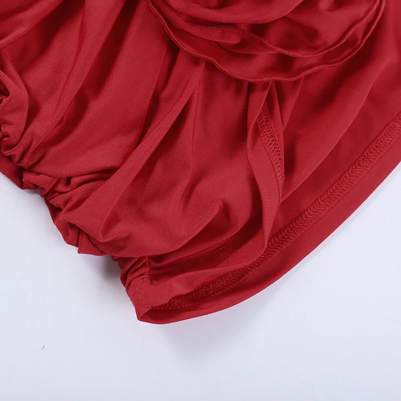 RED TOP and Skirt SET with Flowers - Image 13