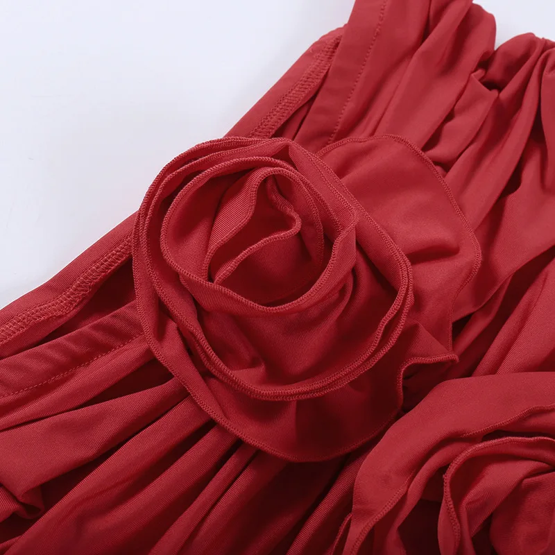 RED TOP and Skirt SET with Flowers - Image 14