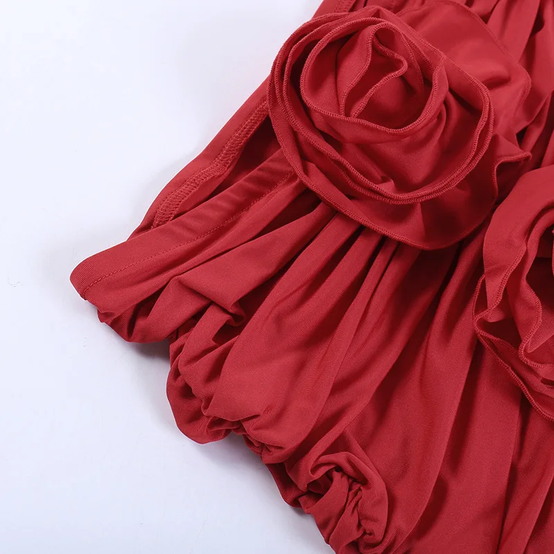 RED TOP and Skirt SET with Flowers - Image 15