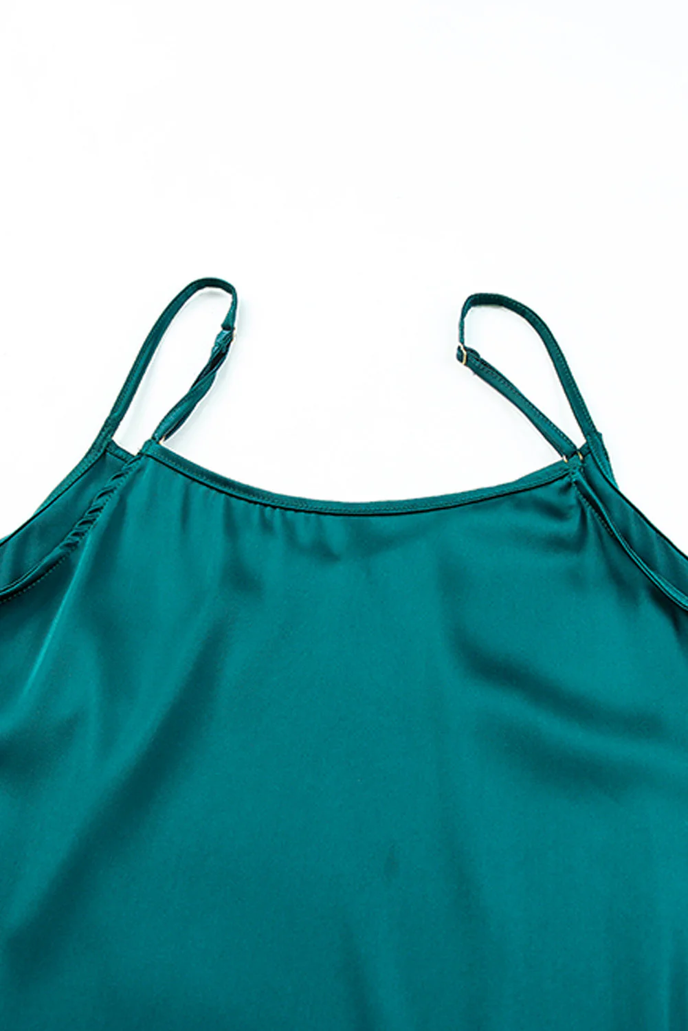 2pcs Silky Ruffled Spaghetti Straps Pajamas Set - Image 9
