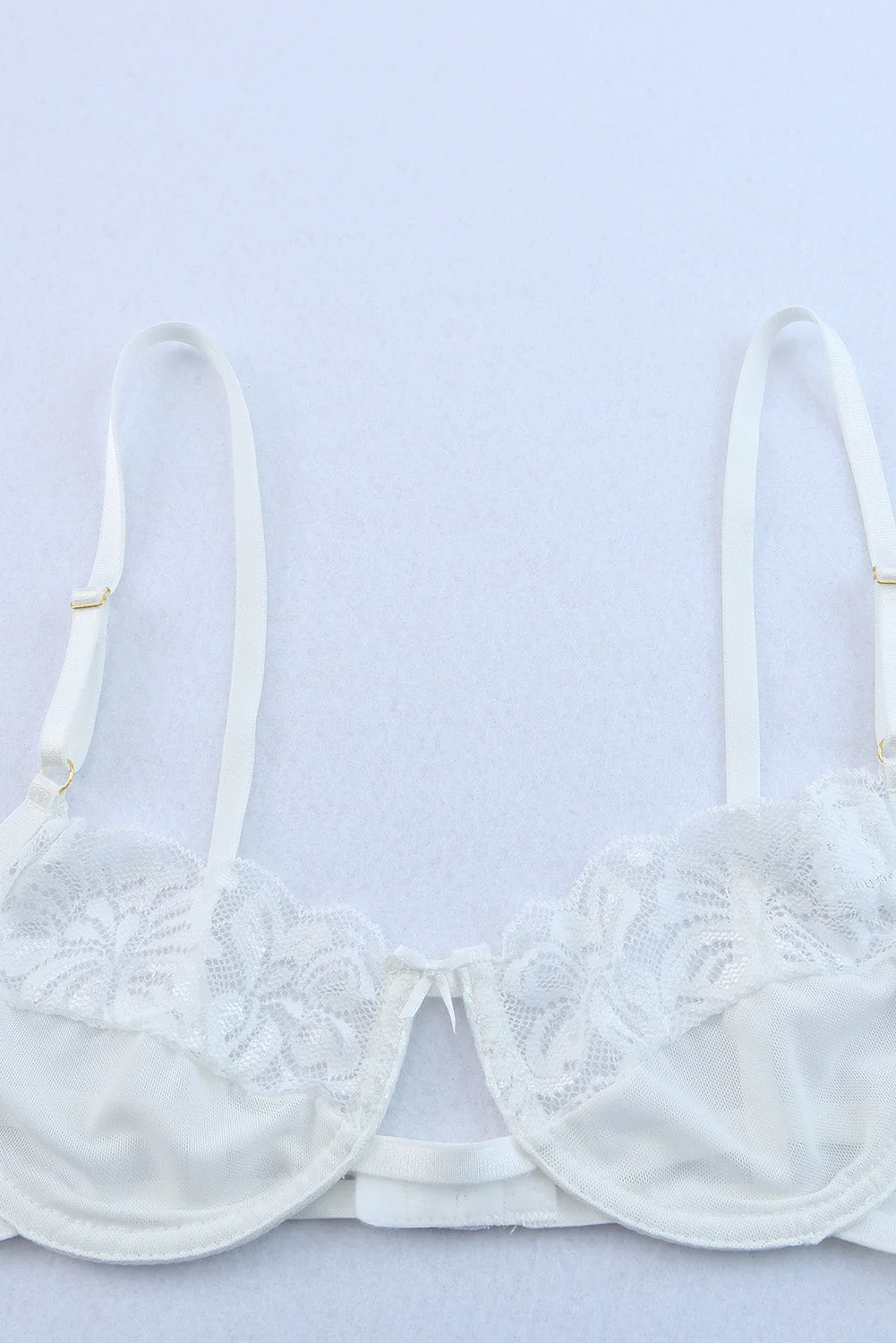 3Pcs Lace Mesh Lingerie Set With Feather Garter Belt - Image 15