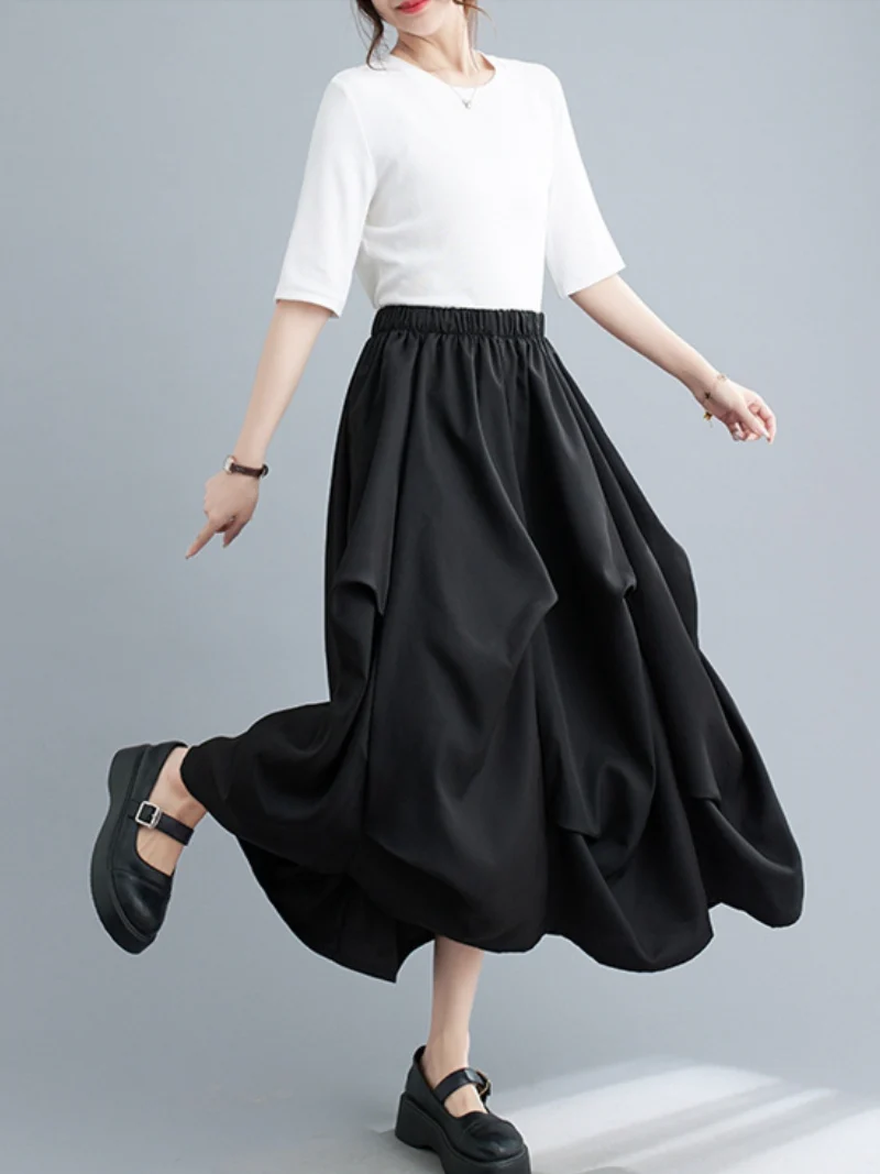 A Beautiful Soul Plain High Waist Long Skirt - Image 5