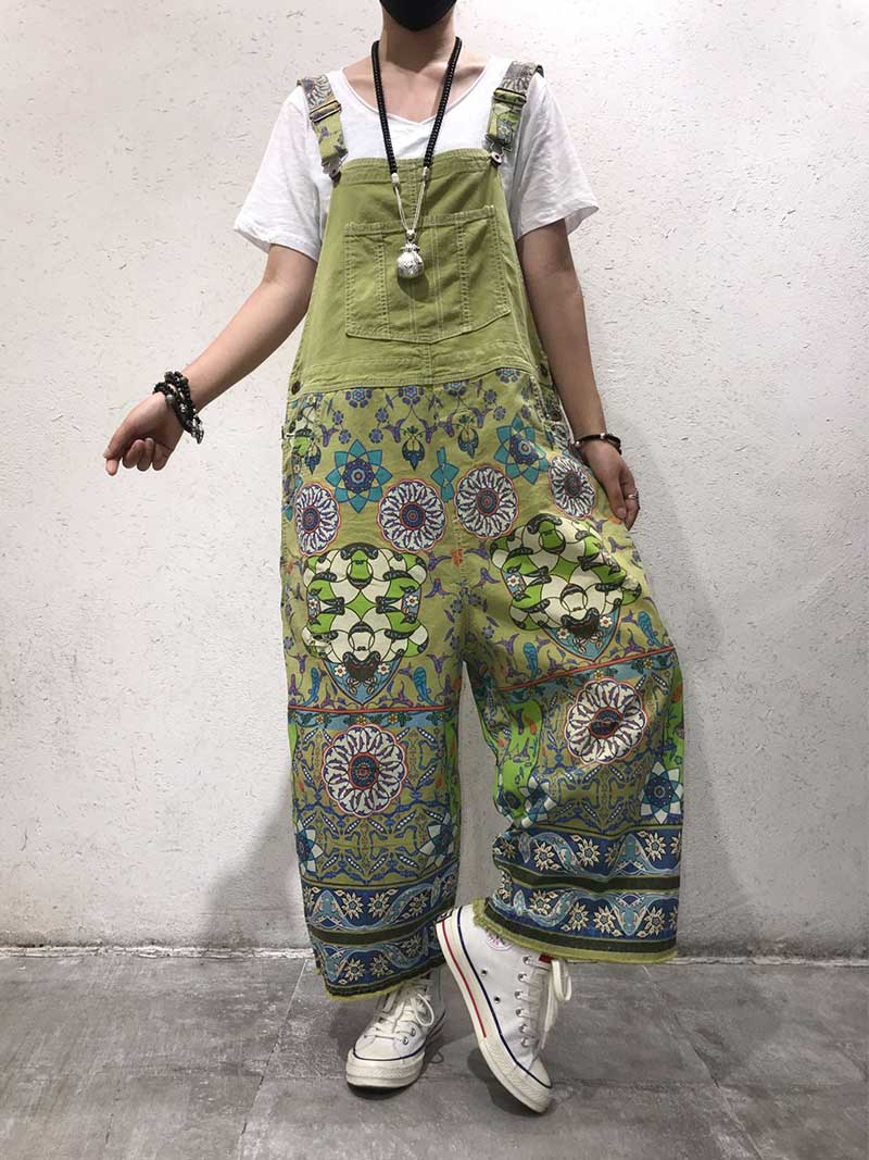 A Hundred Days Ethnic Print Cotton Overall Dungarees - Image 2