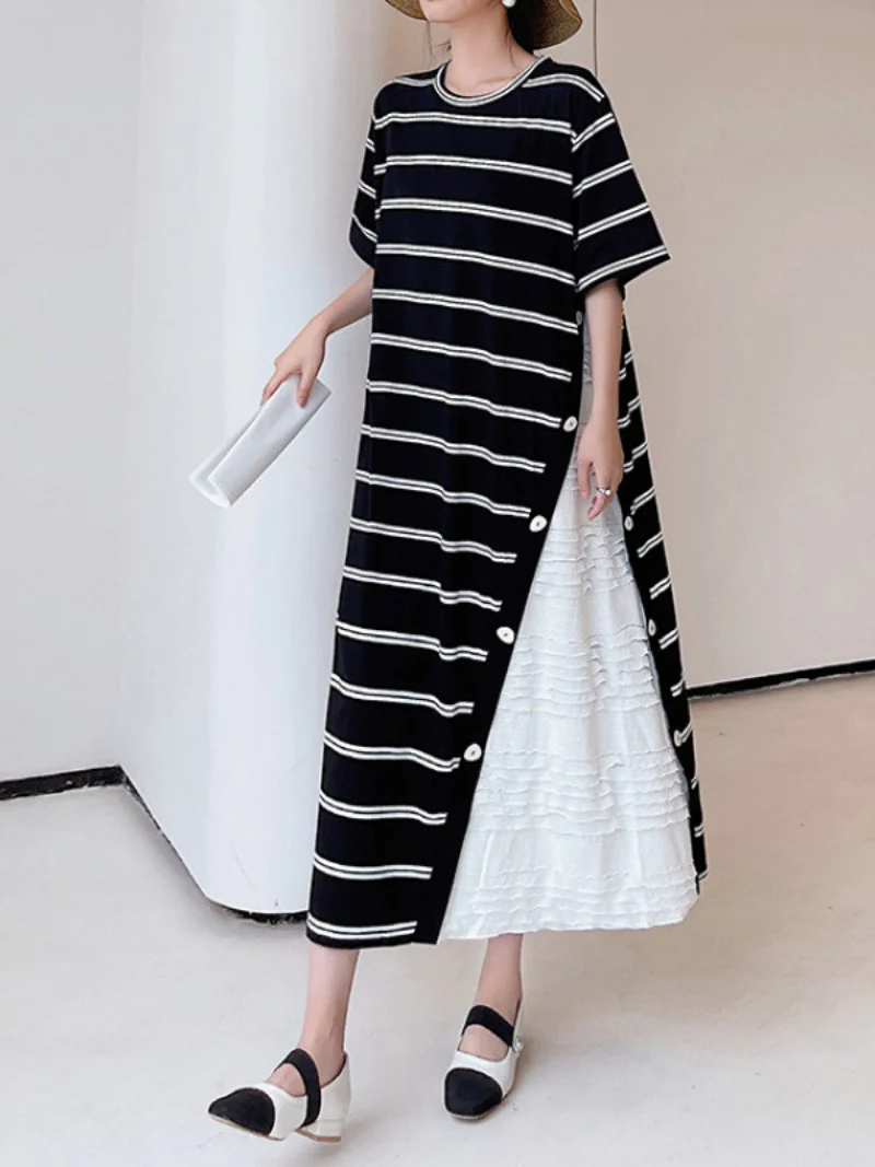 Summer Casual Party Wrap Maxi Dresses Short Sleeve A Line Long Tiered Sun dress - Image 4