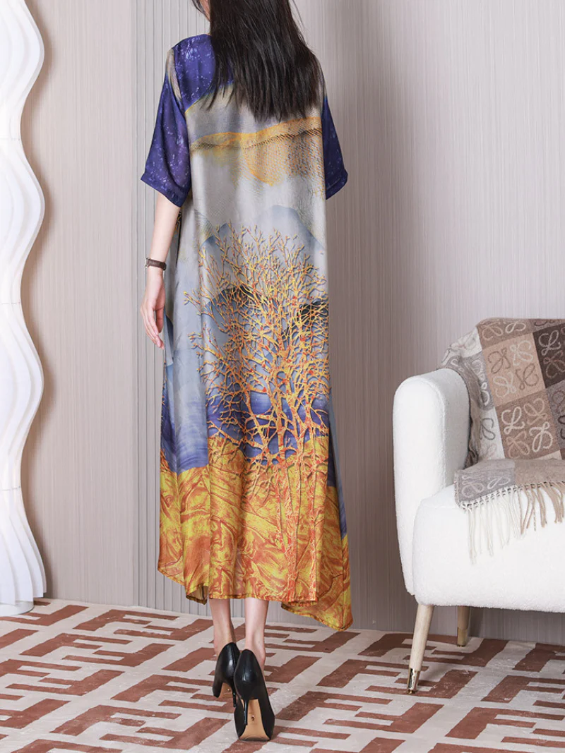 A Little Memory Round Neck A-line Dress - Image 4