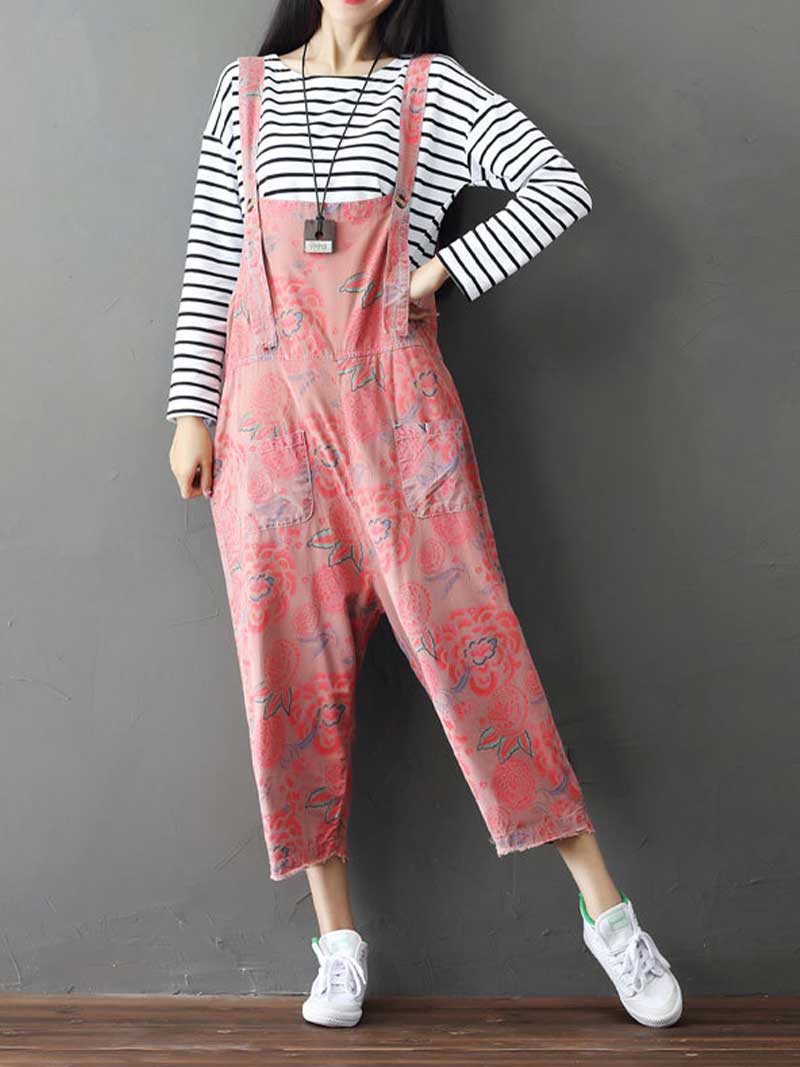 A little Place Printed Denim Overall Dungarees - Image 2