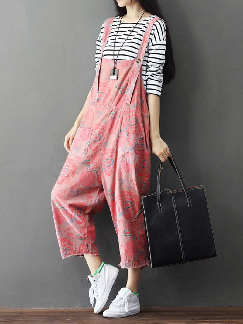 A little Place Printed Denim Overall Dungarees - Image 6