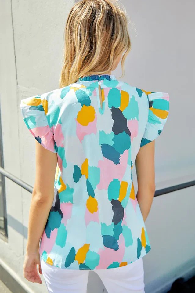 Abstract Print Top - Image 2