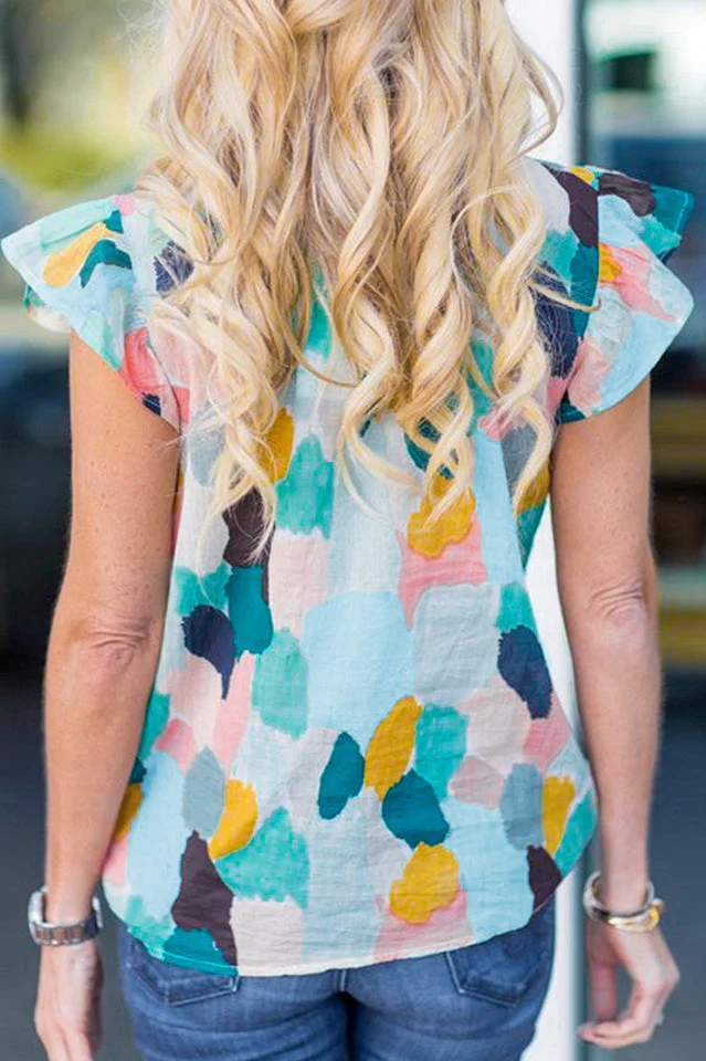 Abstract Print Top - Image 5