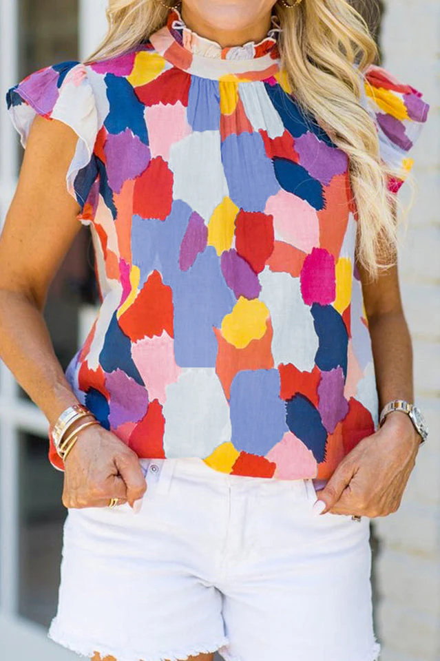 Abstract Print Top - Image 6