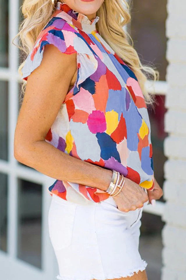 Abstract Print Top - Image 7