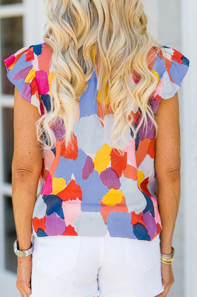 Abstract Print Top - Image 8