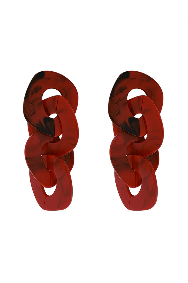Acrylic Geometric Long Earrings - Image 8