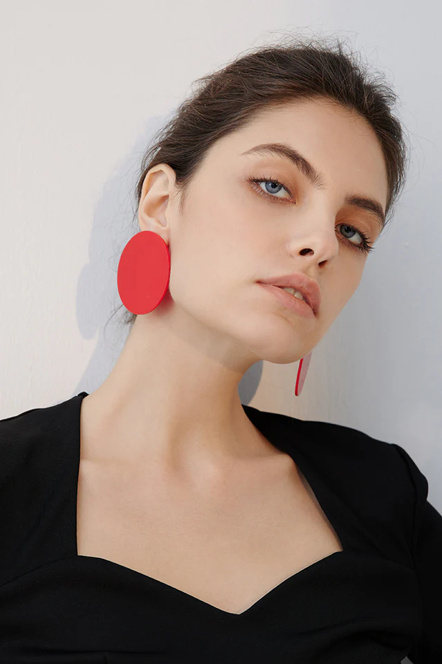 Acrylic Ring Earrings - Image 3