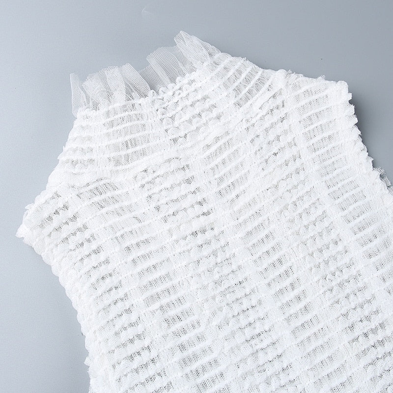 TOMOE SleeveLESS Mesh Mini Dress - Image 11