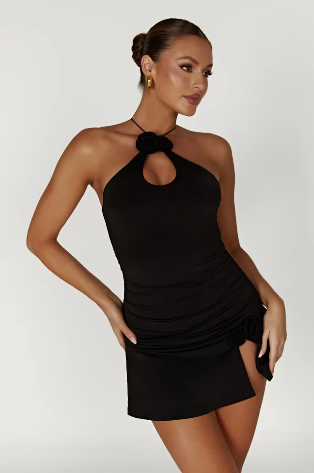 Adeline Rose Halter Mini Dress - Image 8