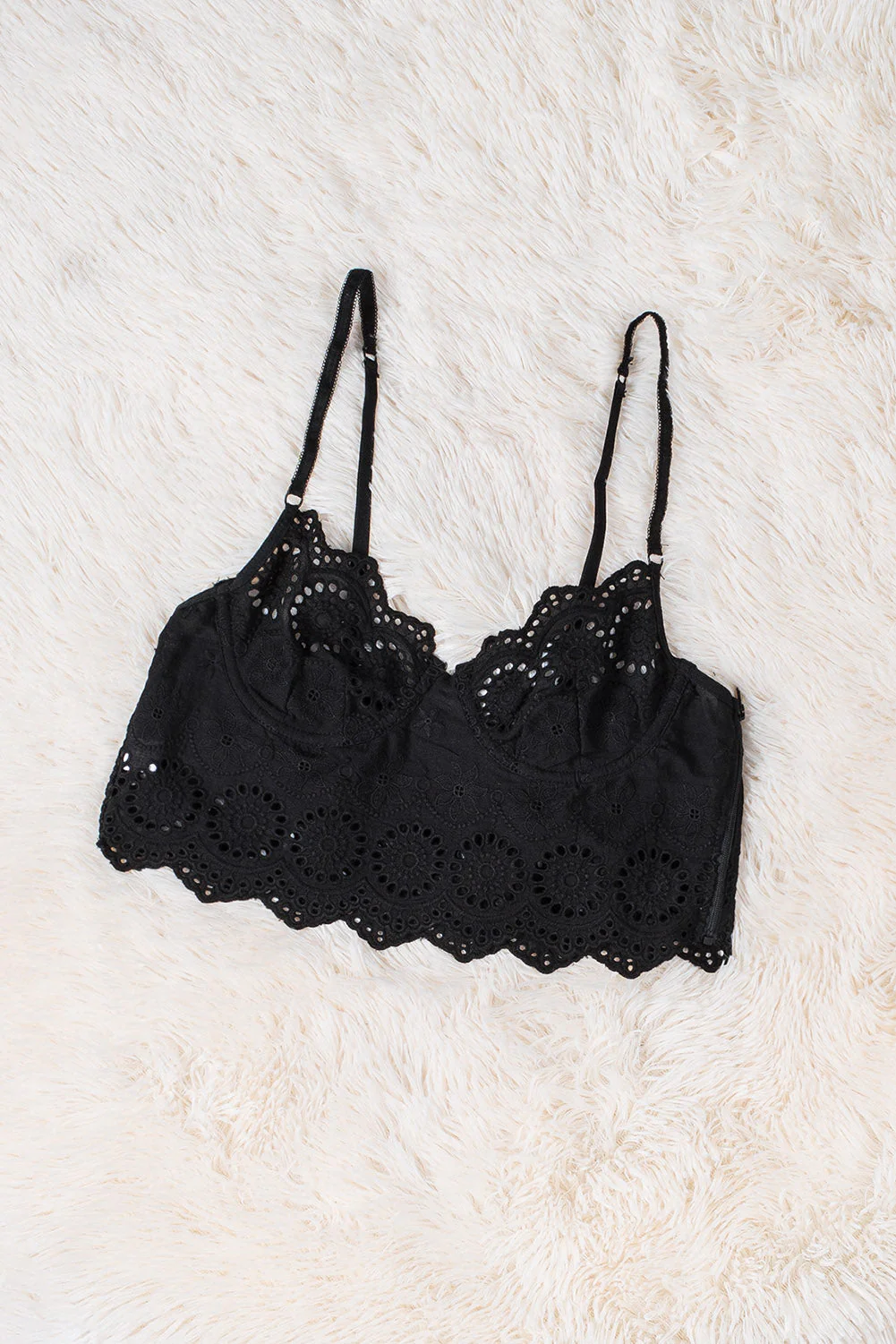 Adjustable Hollow Out Lace Bralette - Image 29
