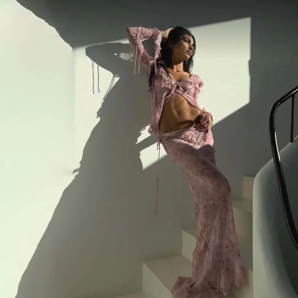 MAXI Skirt and Long Sleeve BLOUSE SET - Image 8