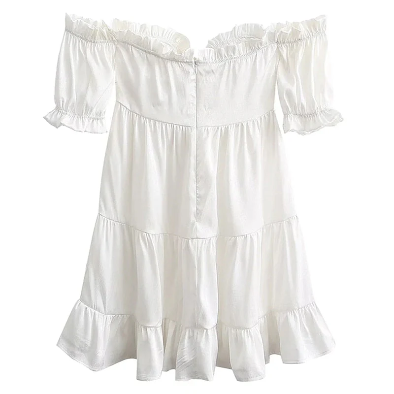 SHINJU WHITE PUFF Mini Dress - Image 8