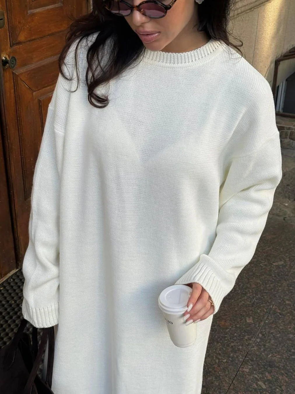 Alina Minimalist Knit Midi Dress - Image 4