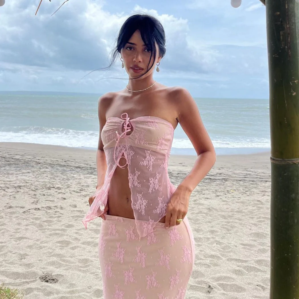 UME Lace TOP and MAXI Skirt SET - Image 6