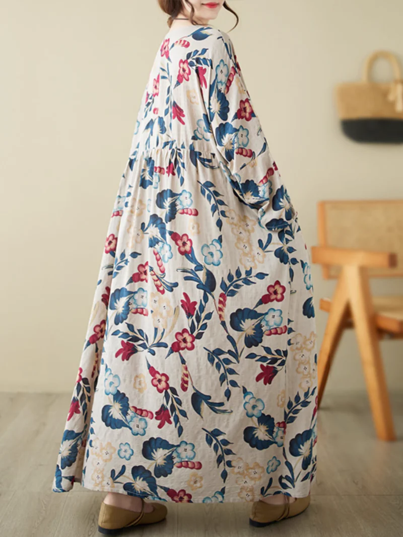 All Body Types Floral Smock Dress - Image 3