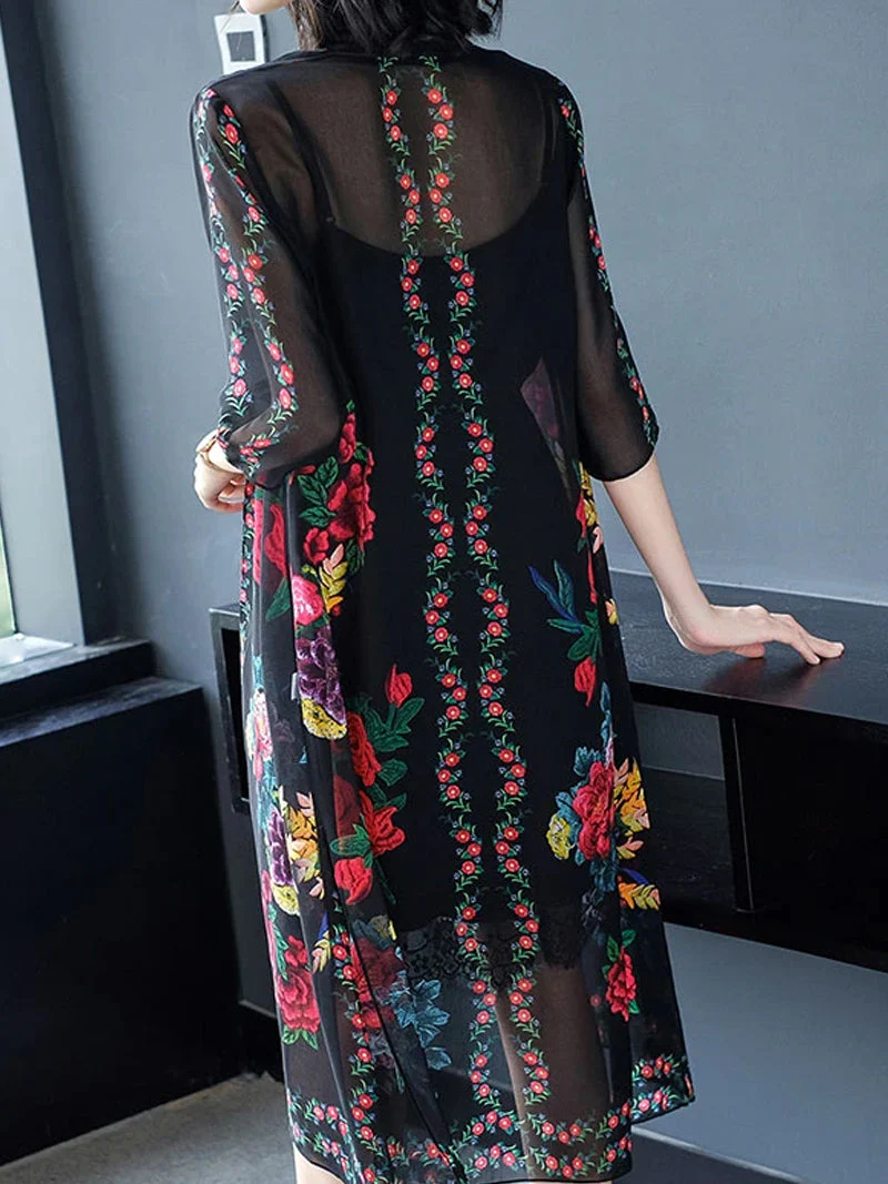 All Too Well Silk Gown Robe Kimono - Image 6