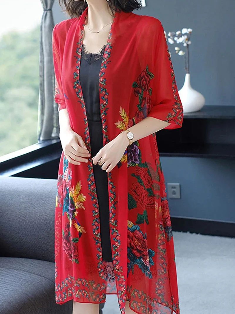 All Too Well Silk Gown Robe Kimono - Image 7