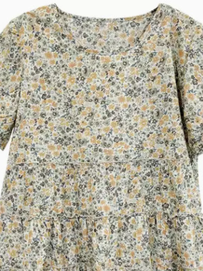All You Need Cotton Round Neck A-line Dress - Image 5