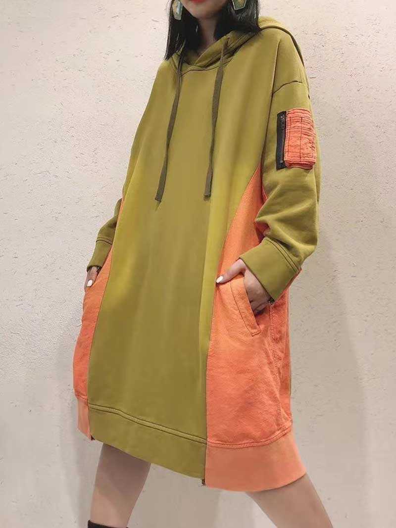 Always Forever Hooded Midi Sweatshirt Dress - Image 2