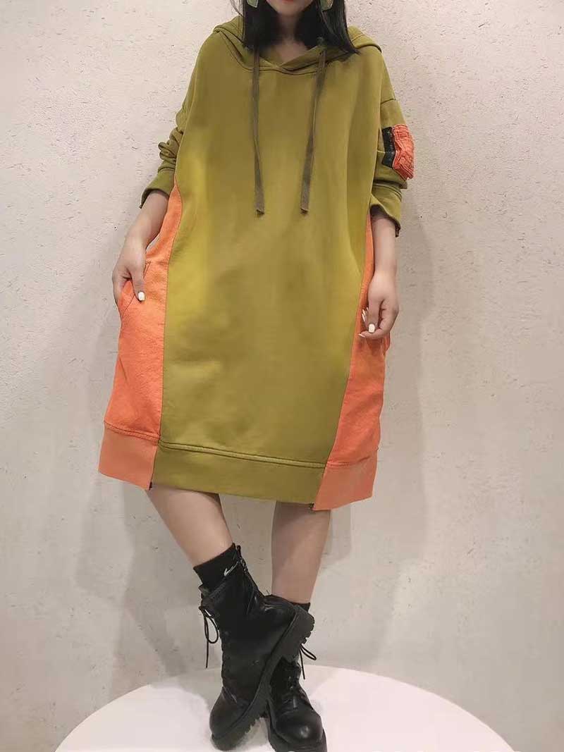 Always Forever Hooded Midi Sweatshirt Dress - Image 3