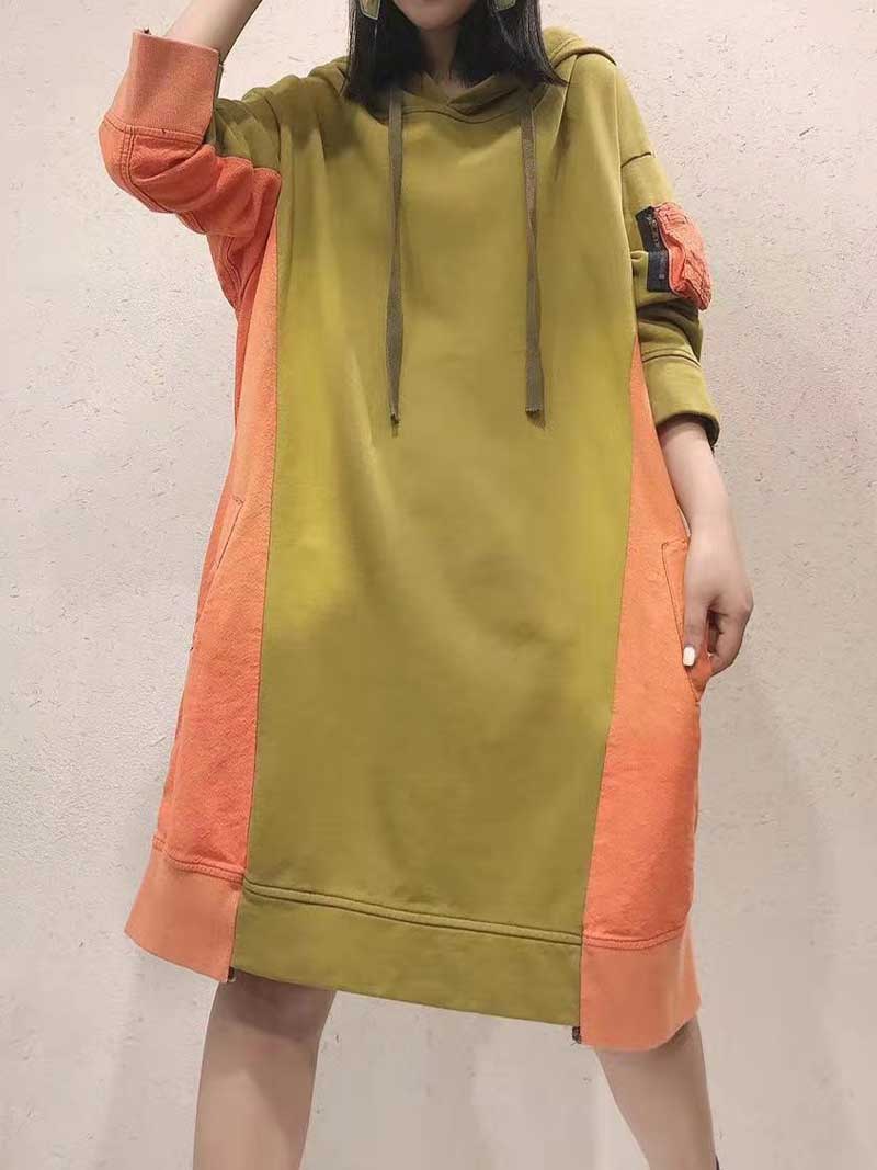Always Forever Hooded Midi Sweatshirt Dress - Image 4
