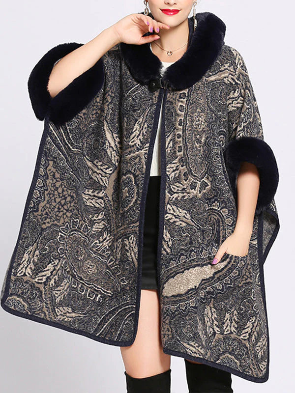 Amiable Outfitting Fluffy Plus Size Cape Cardigan - Image 10