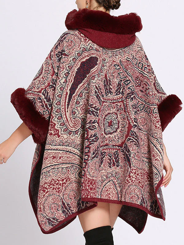 Amiable Outfitting Fluffy Plus Size Cape Cardigan - Image 12
