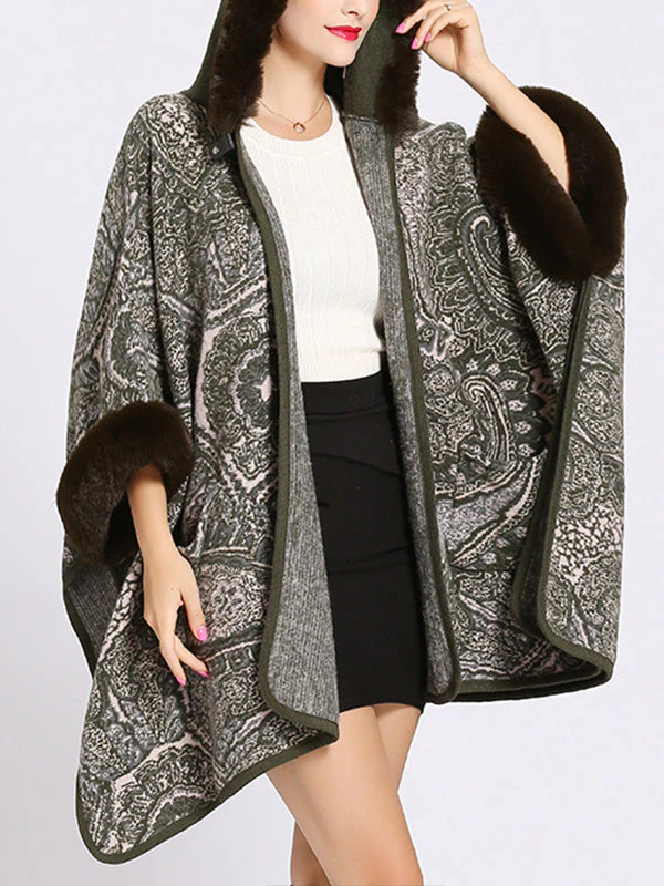 Amiable Outfitting Fluffy Plus Size Cape Cardigan - Image 3