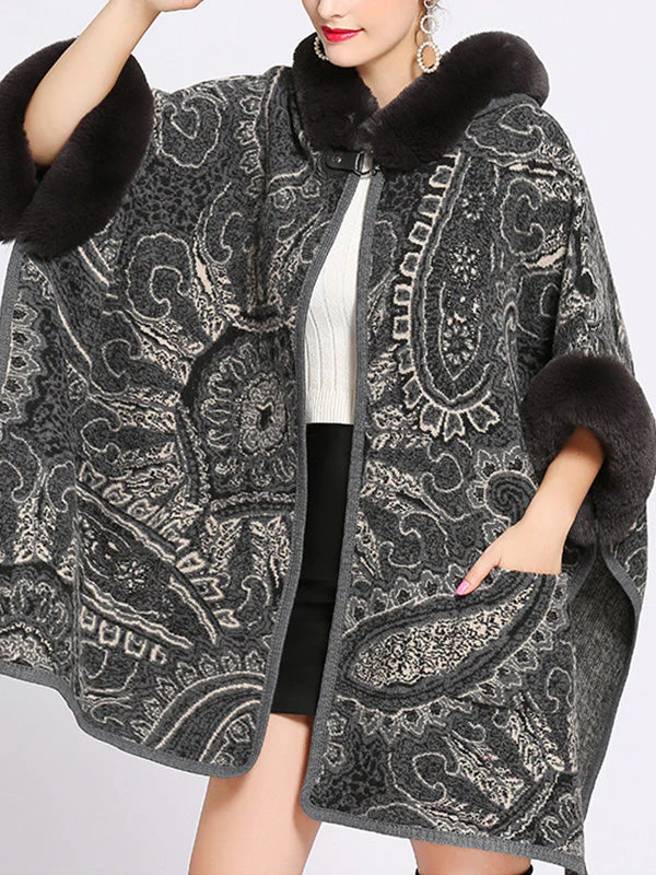 Amiable Outfitting Fluffy Plus Size Cape Cardigan - Image 5