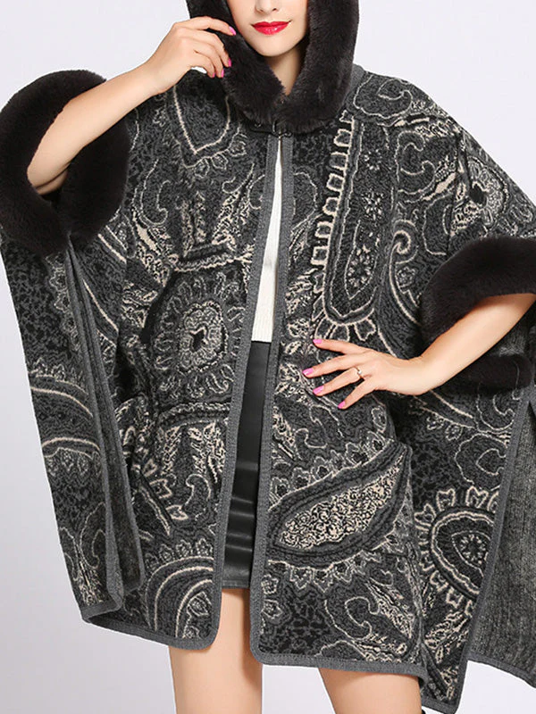 Amiable Outfitting Fluffy Plus Size Cape Cardigan - Image 6