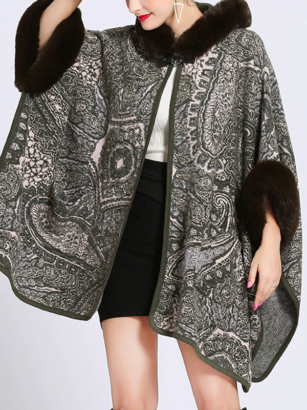 Amiable Outfitting Fluffy Plus Size Cape Cardigan - Image 7