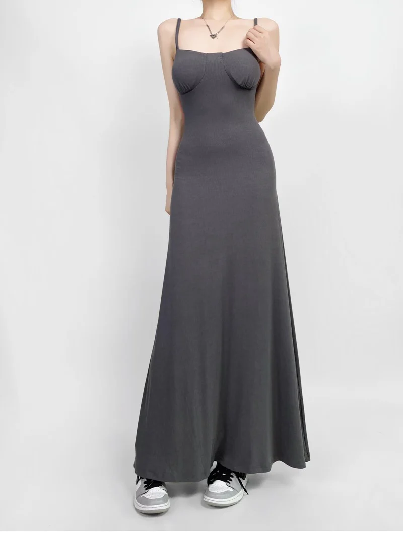 Anabella Black Lace Up Maxi Dress - Grey - Image 5