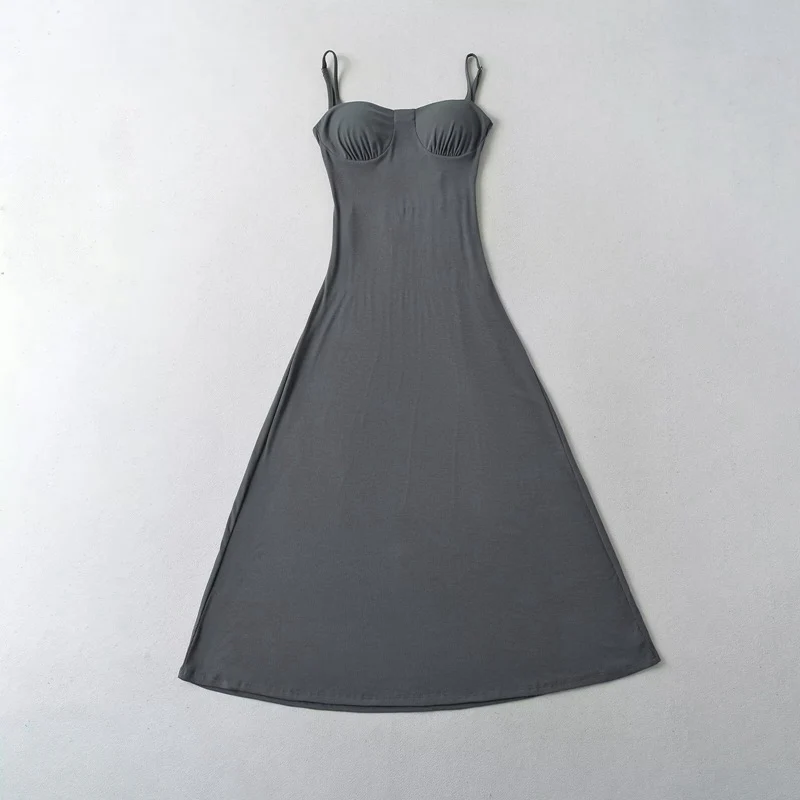 Anabella Black Lace Up Maxi Dress - Grey - Image 6