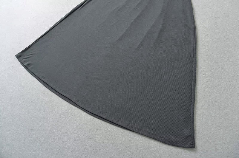 Anabella Black Lace Up Maxi Dress - Grey - Image 9