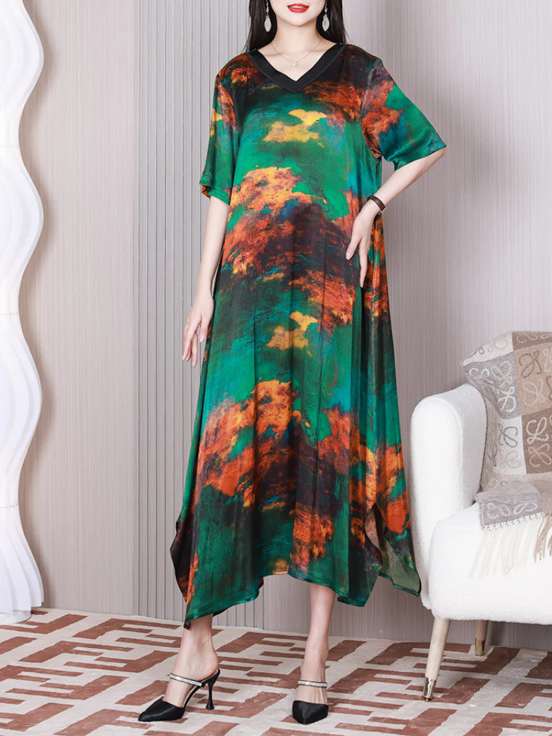 Angel Of Love V-neck Middle Waist A-line Dress - Image 3