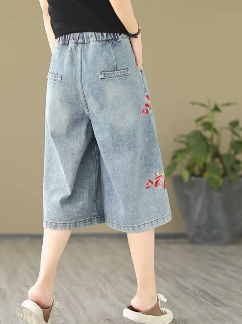 Angels Forever Denim Natural Waist Short Bottom Pant - Image 3
