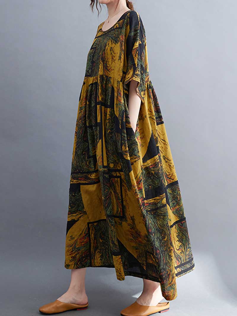 Art Vibes Printed Smock Dress - Image 3