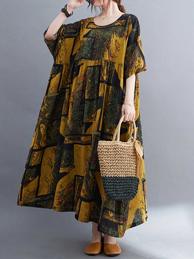Art Vibes Printed Smock Dress - Image 4
