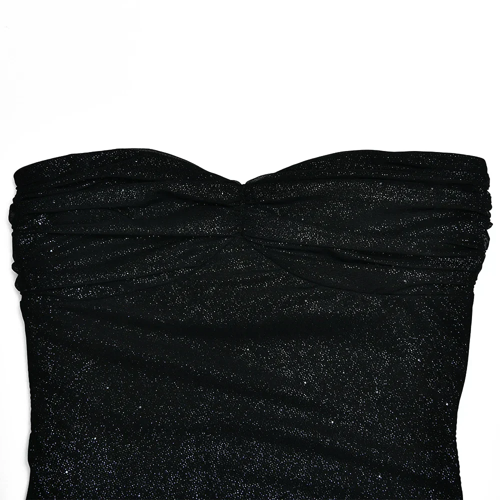 Glitter Mesh PLEATED MAXI Dress - Image 13
