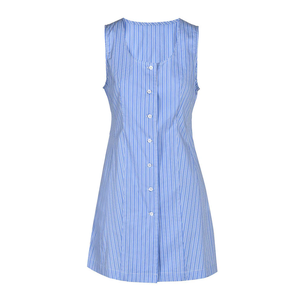 Artistic Collared Long Sleeve Button Up Split Deconstructed Layered Striped Shirt - Image 4